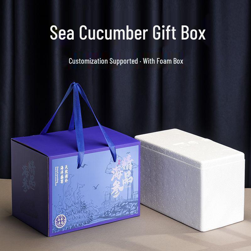 Customizable Ready-to-Eat Sea Cucumber Gift Box with Foam Packaging for Freshness