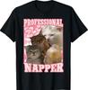 Professional Napper Funny Cat Meme T-Shirt