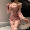Erotic Lingerie Sexy Dress Pure Lust Temptation Uniform See-through Hip Skirt Qqny Pajama Set