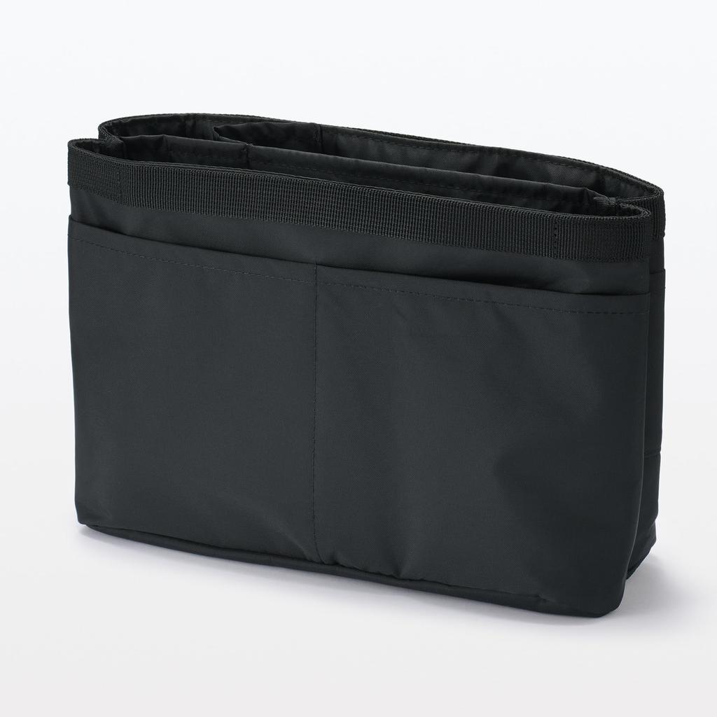MUJI Nylon Tasche-in-Tasche, Schwarz, ca.. 27 x 11 x 18,5 cm, 83525491