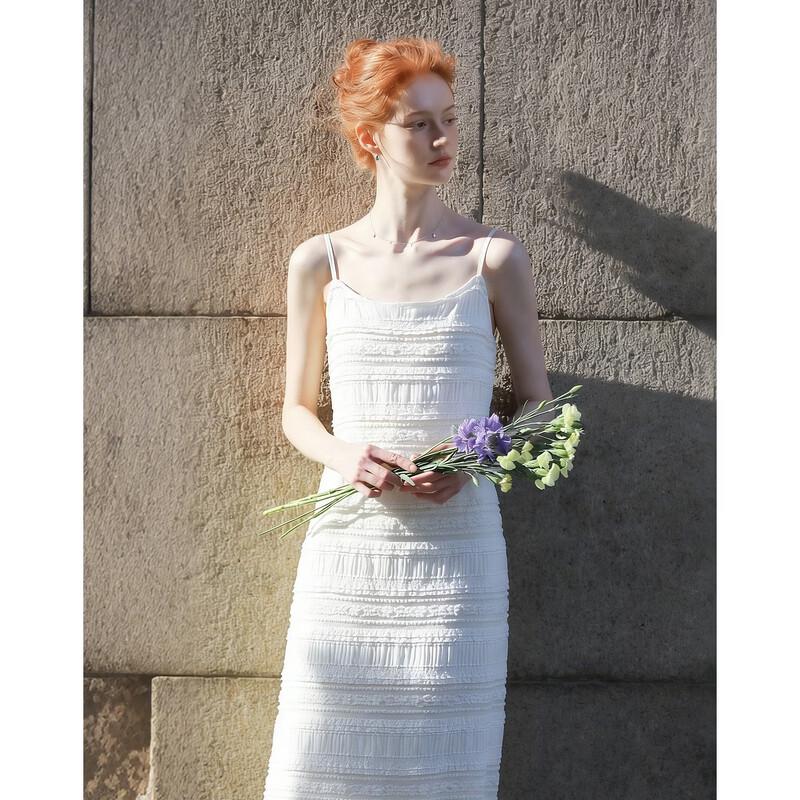 Women s French Lace Camisole Midi Dress XS