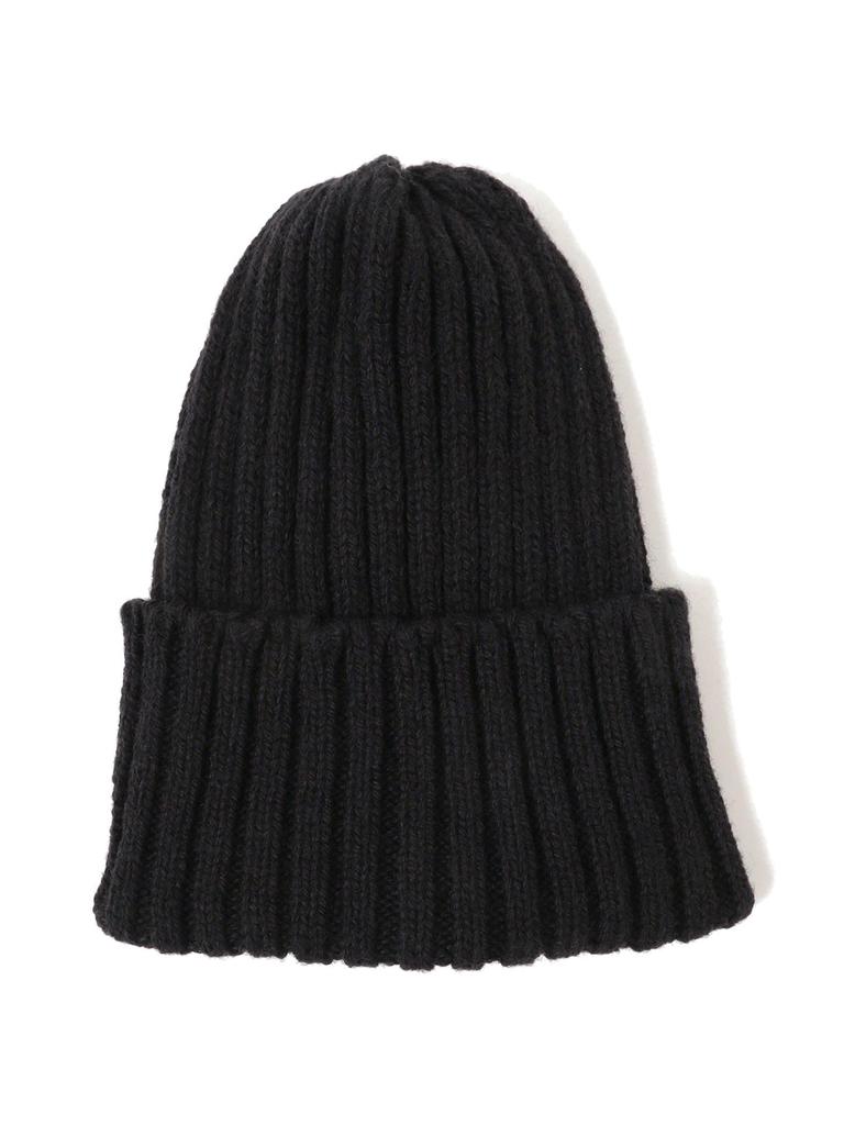 [BEAMS PLUS] Wool Watch Cap for Men, BLACK - 38410023247
