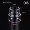 5PCS Acrylic Transparent Reducing Adapter for Direct Size Matching Straight-Through Pmma Aquarium Water Pipe Fittings Accessory
