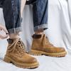 Martin boots 2025 spring and autumn new platform men's big head British style short boots medium help rhubarb boots 6516-R