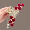 Lily of the Valley Floral Tassel Hair Claw - Ancient Style Women's Accessory