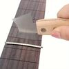 Guitar Cleaning File Tool with Wooden Handle Fret Slotted Cleaning Saw Guitar Fret Nut Saddle Cleaning Saw for Guitar Cleaning