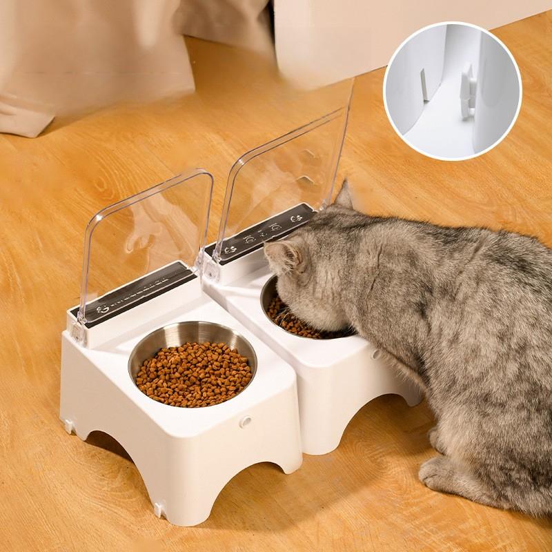 Portable Pet Cat Bowl Detachable Safe Feeder Automatic Sensing Open Lid Dog Bowl Cat Basin Plug-in Pet Food Utensil Products