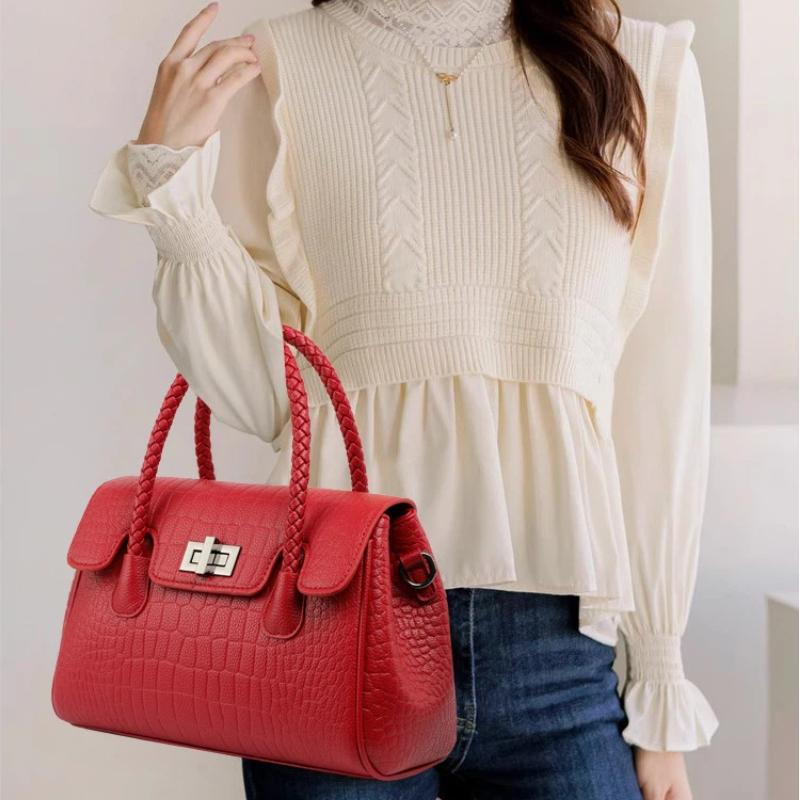 Fashion Crocodile Shoulder Bag Women High Capacity Crossbody Bag Ladies Luxury Brand Designer Leahter Handbags Commute Tote Bag