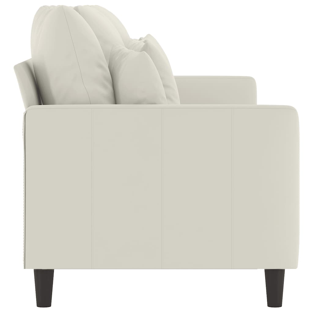 3 Seater Cream Sofa 180 Cm Velvet