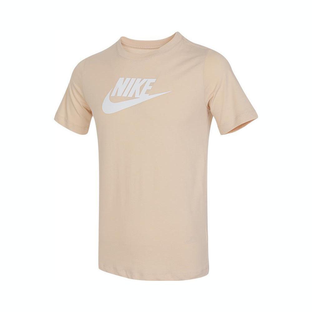 Nike Kids Sportswear Logo Print Crew Neck T-Shirt Kids Tops Khaki AR5252-126