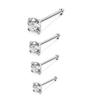 316L Stainless Steel Zircon Nose Stud and Ring Earrings - European & American Style, Hot-Selling Piercing Jewelry