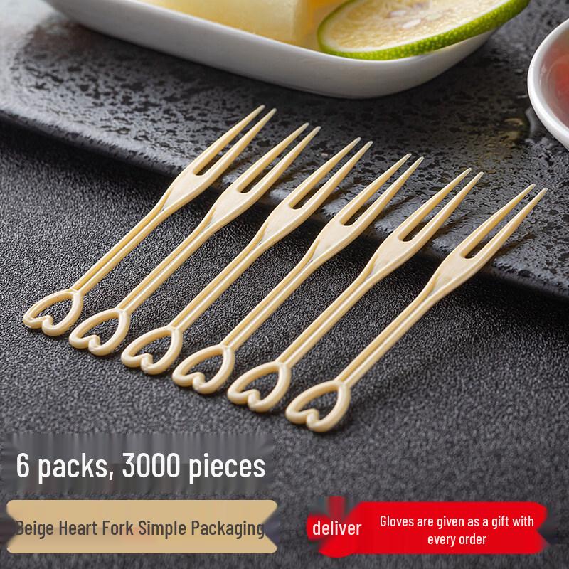 Disposable Heart-Shaped Fruit Forks