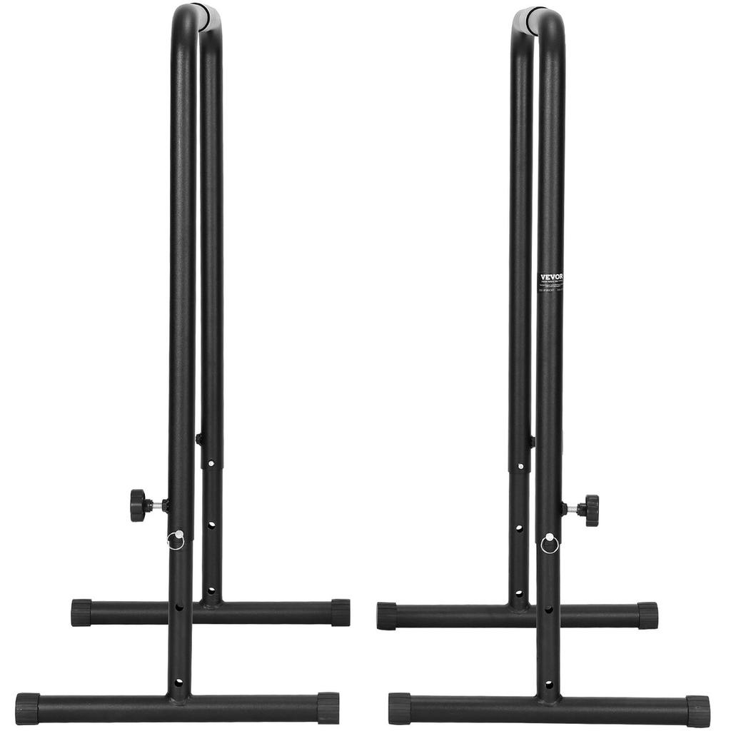 Dip Bars, 440 Lbs Capacity, Heave Duty Dip Stand Station with Adjustable Height, Fitness Workout Dip Bar Station Stabilizer Parallette Push Up Stand,