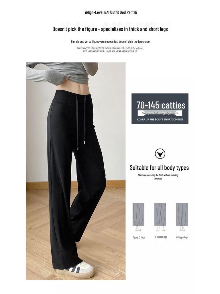 Women’s Casual High-Waist Wide-Leg Sweatpants - Spring/Summer 2026 Collection