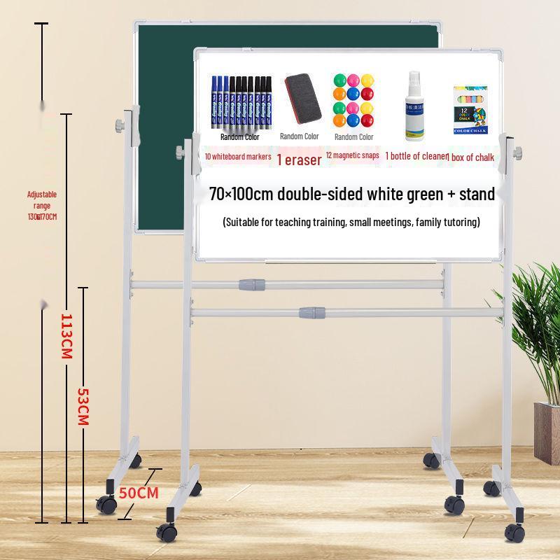 Mobile Double-Sided Magnetic Blackboard & Whiteboard for Home or Office