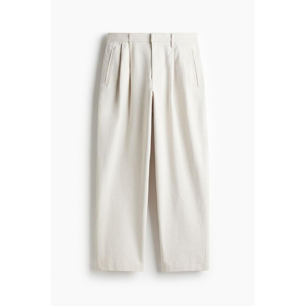 H M deniM Pants Relaxed Fit ligHt Beige