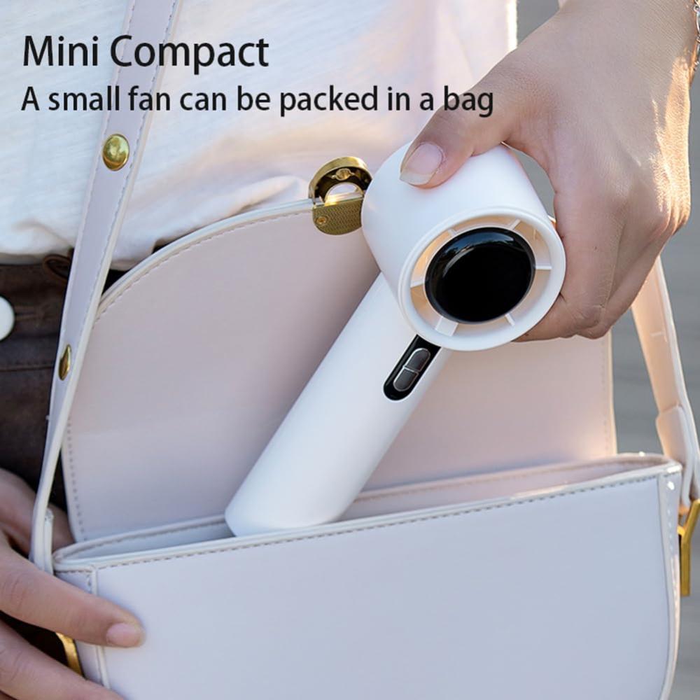 Portable Handheld Turbo Fan High-capacity Lithium Battery Personal Fan Motor Adjustable 100 Gears for Indoor and Outdoor Use