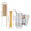 Stainless Steel Manual Bee Smoker Apiculture Beekeeping Tool with Heat Shield Protection