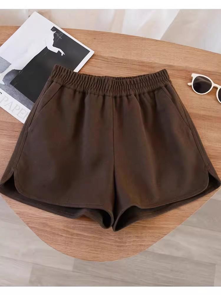 

Шерстяные шорты с высокой талией для женщин – Утягивающие, Свободного кроя, Осенне-зимний стиль, Дизайн в форме груши, Повседневные шорты-бути черного цвета 3XL [recommended 148-158 jin]