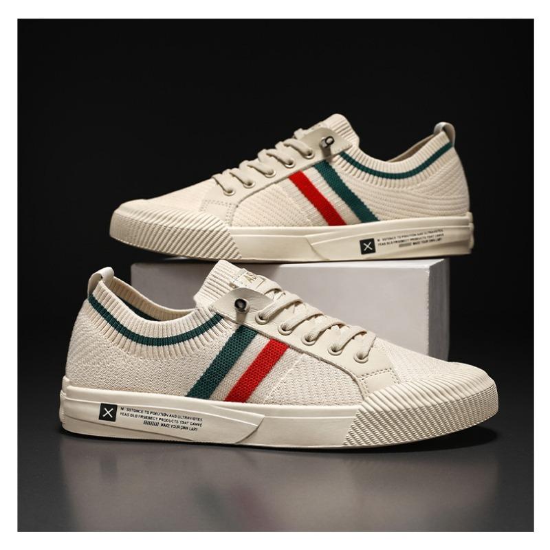 Herren-, Atmungsaktiv, Freizeitschuhe, Leichtgewicht, Gestreiftes Design, Runde Zehenpartie, Bequem, Sport- und Freizeitschuhe