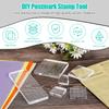 6Pcs Acrylic Stamp Blocks Kit Transparent Grid Lines Stamping Tools DIY Decorative Scrapbooking Card Crafts Making Assorted Size