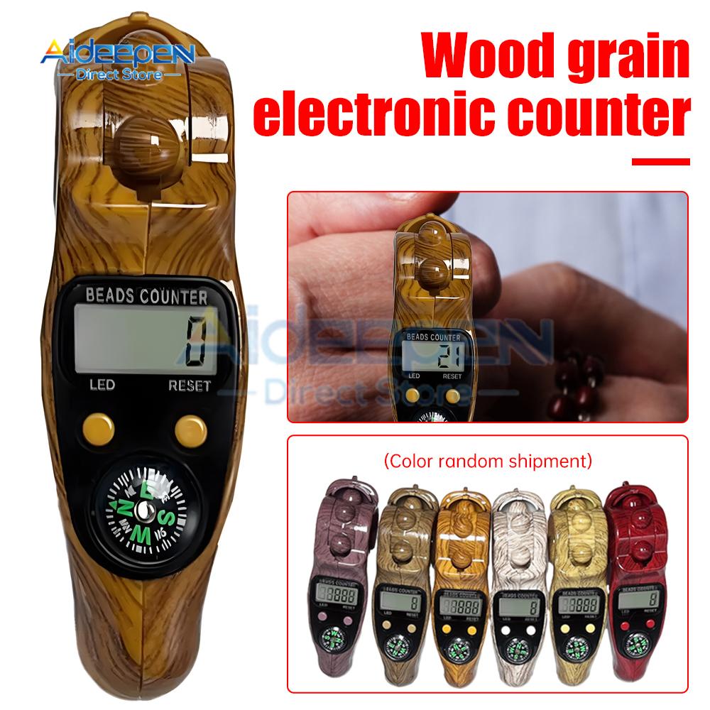 Hand Counter Portable Digital Beads Counter LED Digital Electronic Rosary Beads Tally Toy Tassel with LED easy resettable 1
