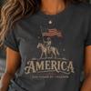 America Eagle with Flag T-Shirt and Kids Tshirt Fourth July | Patriotic USA Pride Tee