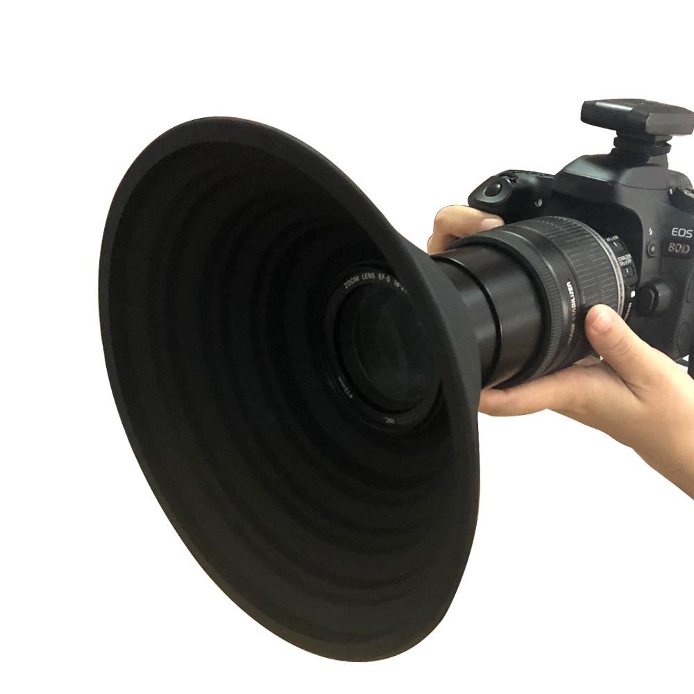 Die ultimative Gegenlichtblende Machen Sie reflexfreie Fotos Video 30mm 55mm Silikon Ultimative Gegenlichtblende Universell für Nikon Canon Pentax