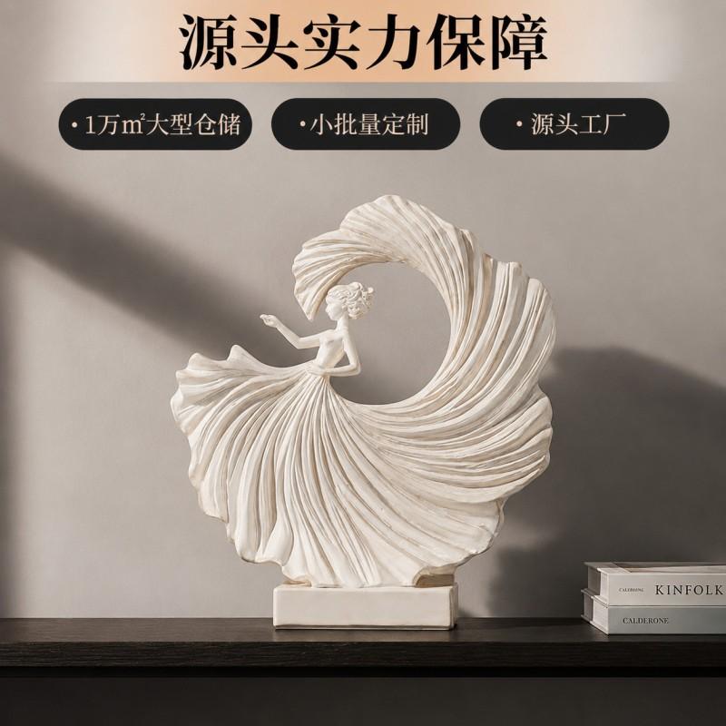 Elegant Dancing Goddess Resin Figurine Decorative Sculpture Living Room Home Office Modern Luxury Interior Accent
