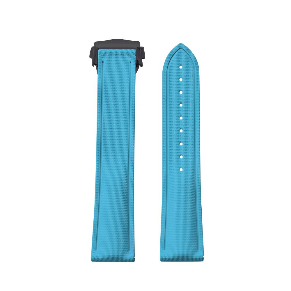 Premium Grade Soft FKM Rubber Watch Strap 20mm 21mm 22mm Perfect Fit Flat End Universal Quick Release Watch Strap