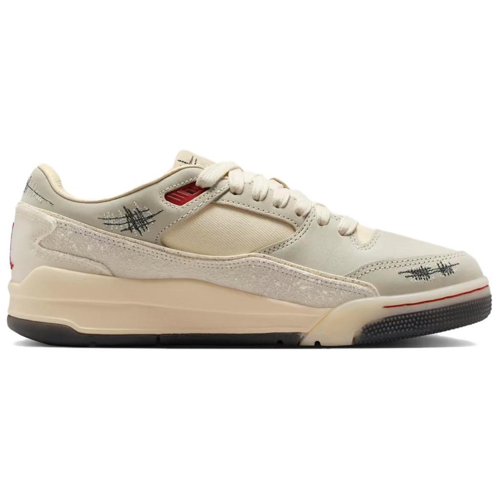 Air Jordan Who Decides War X  Jordan Flight Court The World Is Your Court - Crèpe Women Sneakers Cream Coconut-Milk Varsity-Red HQ2958-100