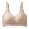 Women Soft Support Wireless Bra, Seamless Thin Style Jelly Bra Push Up Comfortable Brassiere for Large Bust