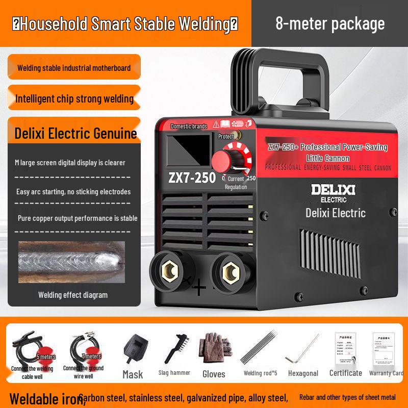 250 Dual Voltage Electric Welder, 220V Household and 380V Industrial, Portable Small Welding Machine