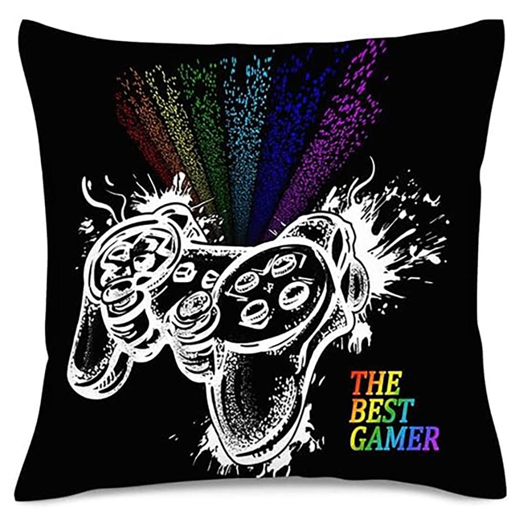 Colorful Game Controller Pillowcases For Gamers' Delight ,,Sofa And Chair Cushion Covers, Home Bedroom Room Decoration