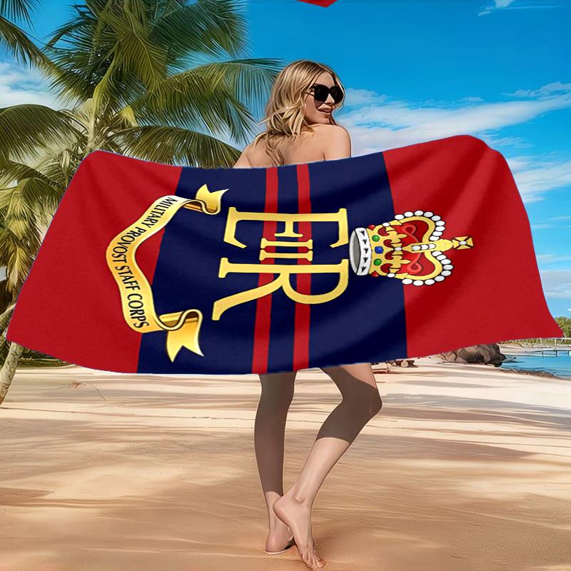 Royal Engineers Crest Emblem Beach Towel, Quick-drying, Easy to Care for, Suitable for Both Fitness and Beach Vacations,Sports Essential