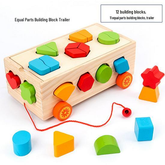 

Деревянный пазл в форме прицепа с цифрами для раннего развития