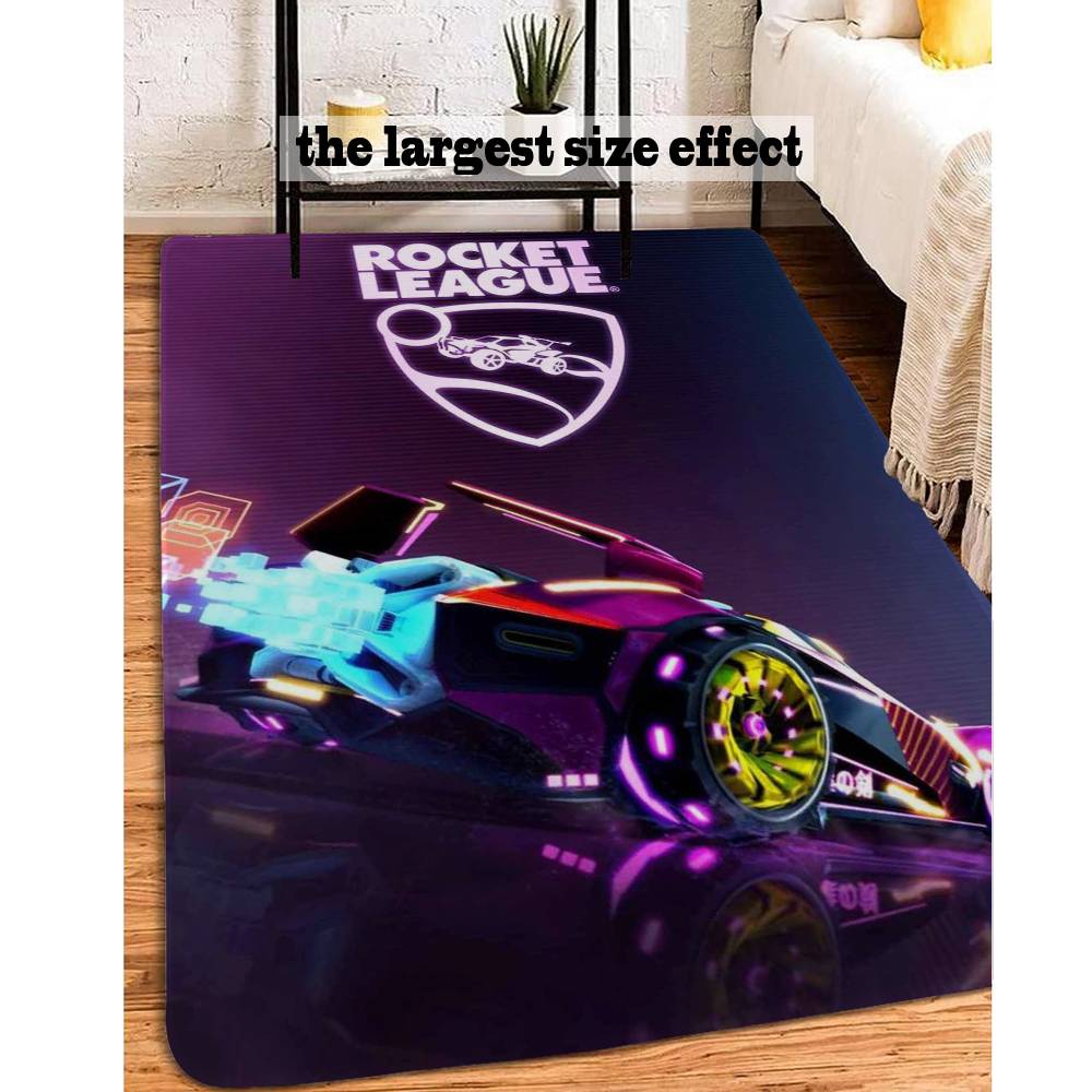 Tappetino da Gioco Rettangolare Antiscivolo Morbido per la Casa Tappetino d'Ingresso Interno Esterno Tappetino di Benvenuto Rocket League