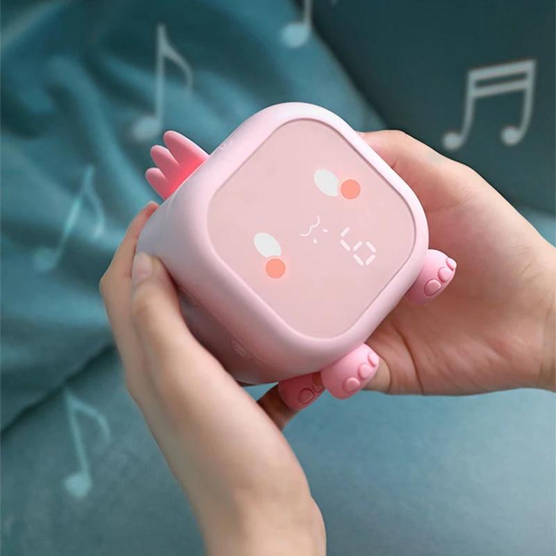Night Light Cute Expression Alarm Clock Child Alarm Clock Voice Controlled Light Multifunctional For Home Thermometer