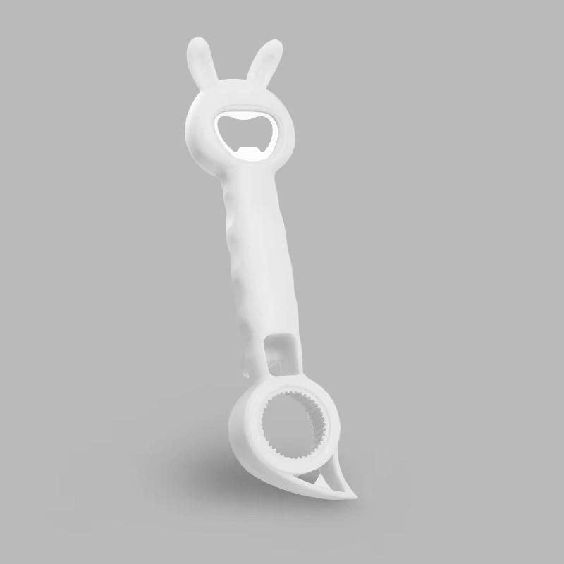 4 In 1 Beer Bottle Opener Multi-purpose Beverage Jar Can Bottle Opener Plastic Corkscrew Dining Bar Gadgets Kitchen Tools белый