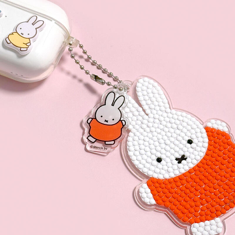 12-piece Miffy Gem Cross-Stitch Keychain Making Box