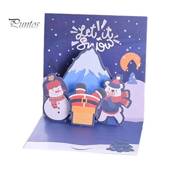 

Рождественская поздравительная открытка 3D Pop Up Праздничная поздравительная открытка Рождественская поздравительная открытка с оленями и Сантой с конвертом Подарок на Новый год для семьи и друзей I