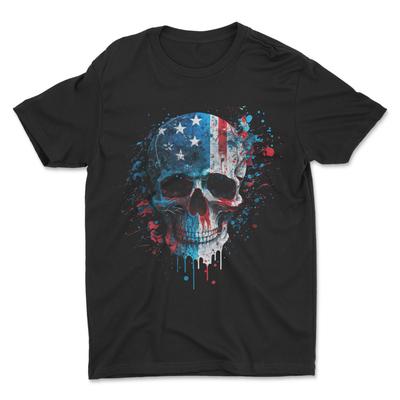American Flag Skull T-Shirt Unisex T-Shirt