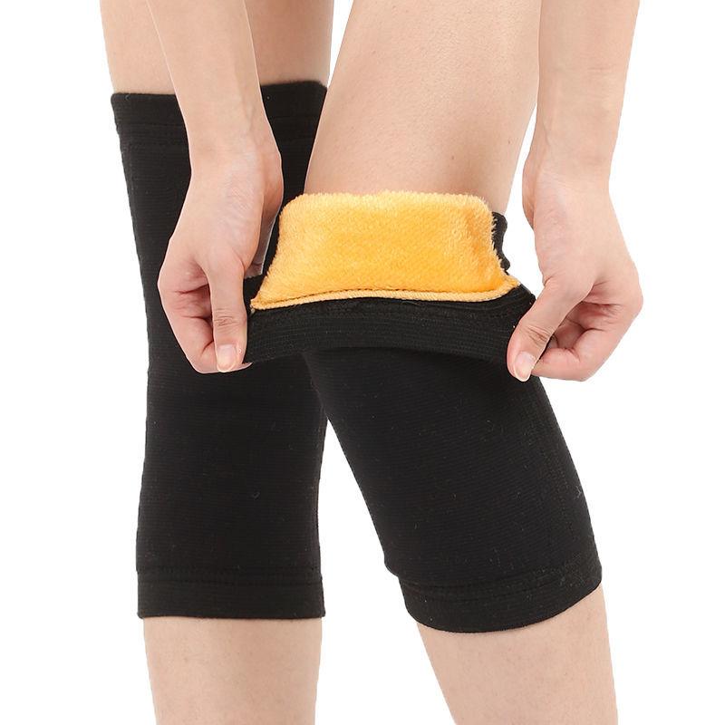 Unisex Thickened Fleece-Lined Knee Warmers for Winter Knee Joint Protection and Cold Protection for the Elderly