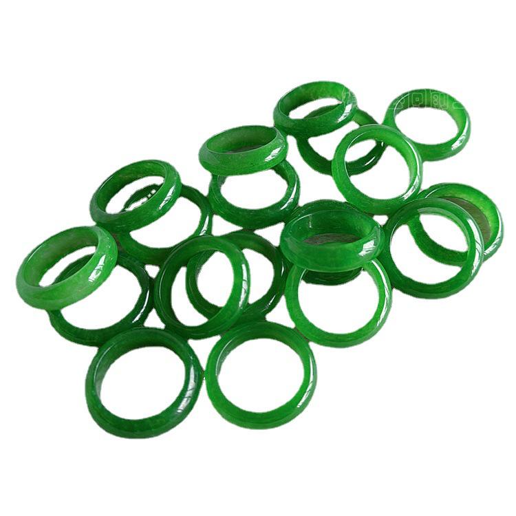 Малазийское зеленое нефритовое мизинное кольцо для мужчин и женщин - Парный стиль