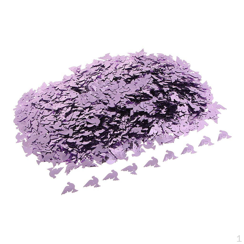 

100 г пайетки с пайетками в виде голубя для скрапбукинга, 16 мм, фиолетовые