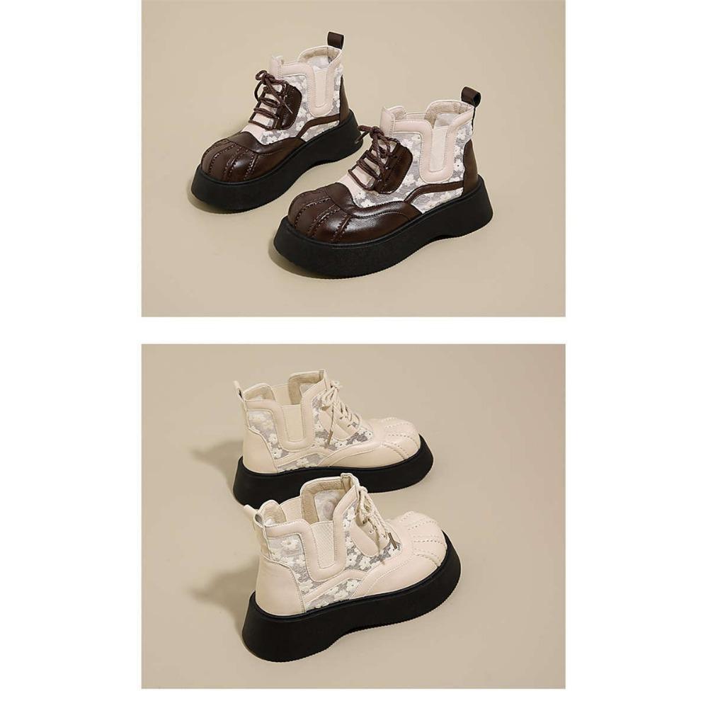 Women's Chunky Sole Ankle Boots - 2025 Summer Mesh Martin Boots Flat Platform Sandal Booties