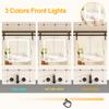 With Sliding Door 3-color Light Adjustment, Anti-fog LED Mirror Cabinet Farmhouse Bathroom Mirror Cabinet for Bathroom Bedroom