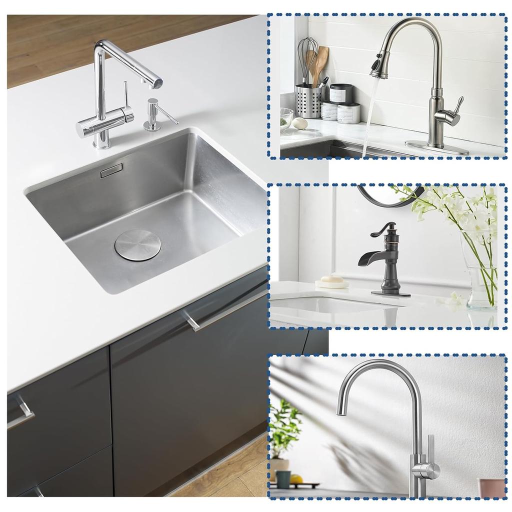 2 Set 1.22inch/31mm Kitchen Faucet Fixing Nut Kit, C Type Antiloosing Faucet Lock Nut Cap for Kitchen Bathroom Washer Faucet Fixing Fastening