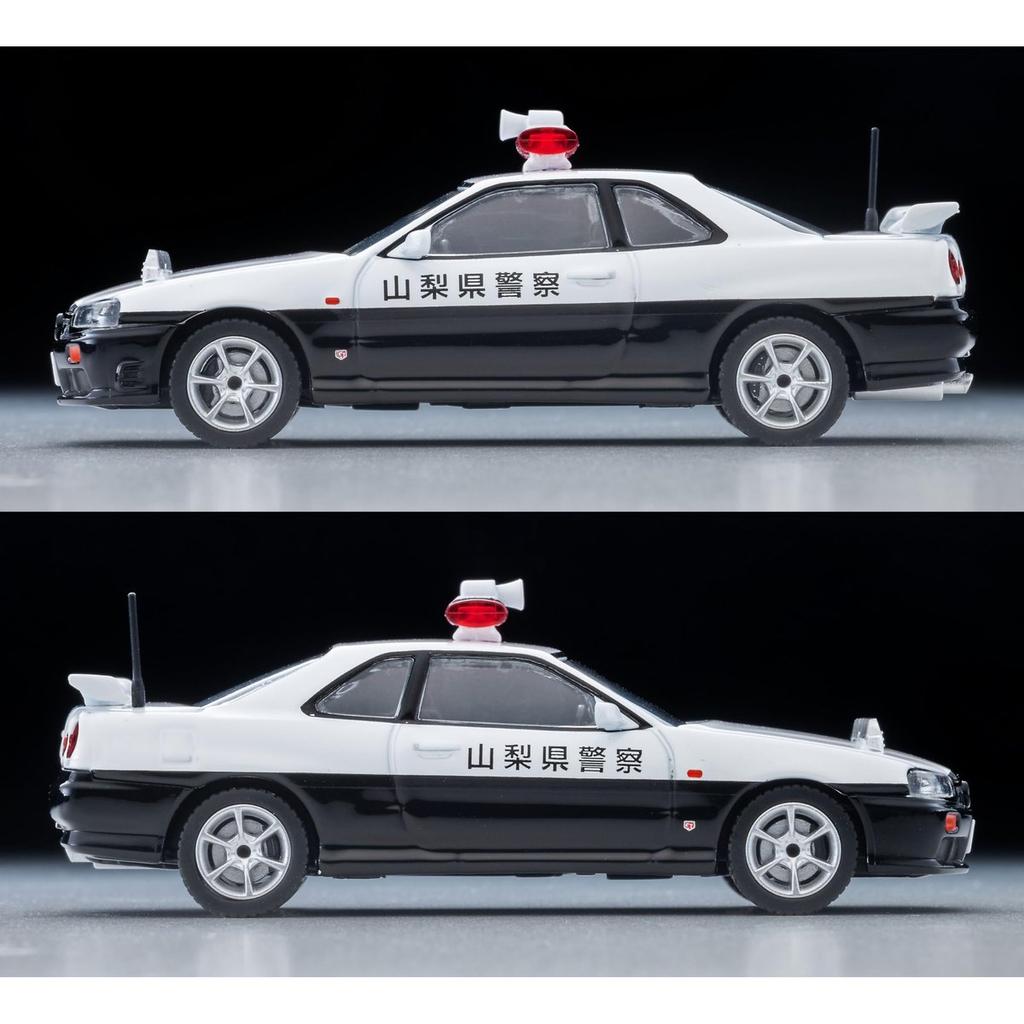 TOMYTEC Tomica Limited Vintage Neo 1/64 LV-N366a Nissan Skyline 2-Door Sport Coupe 25GT TURBO Patrol Car Yamanashi Police Diecast Model