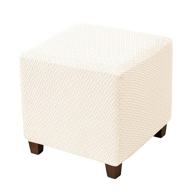Premium 1PC Stretch Ottoman Slipcover Stool Cover T-shape Jacquard Elastic Square Sofa Footrest Covers for Living Room Office Home Decor 1piece S 2150₽